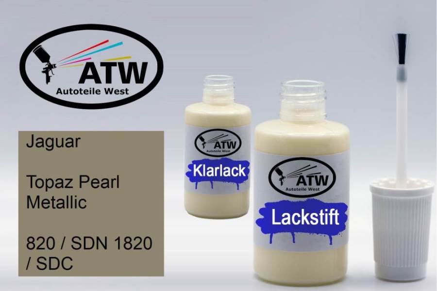 Jaguar, Topaz Pearl Metallic, 820 / SDN 1820 / SDC: 20ml Lackstift + 20ml Klarlack - Set, von ATW Autoteile West.